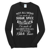 F Bomb Mom With Tattoos Pretty Eyes And Thick Thighs Tall Long Sleeve T-Shirt