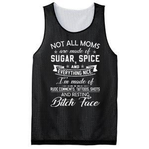 F Bomb Mom With Tattoos Pretty Eyes And Thick Thighs Mesh Reversible Basketball Jersey Tank