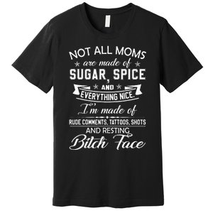 F Bomb Mom With Tattoos Pretty Eyes And Thick Thighs Premium T-Shirt