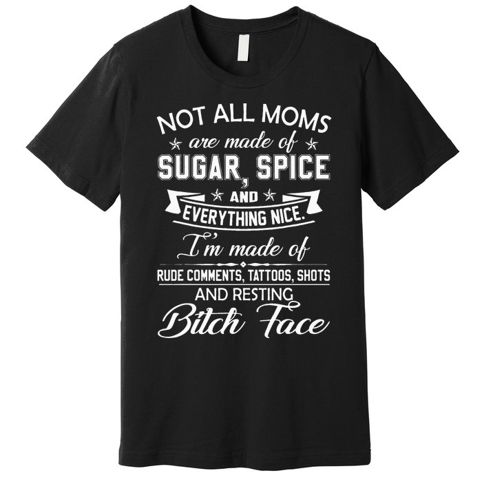 F Bomb Mom With Tattoos Pretty Eyes And Thick Thighs Premium T-Shirt