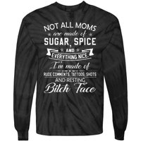 F Bomb Mom With Tattoos Pretty Eyes And Thick Thighs Tie-Dye Long Sleeve Shirt