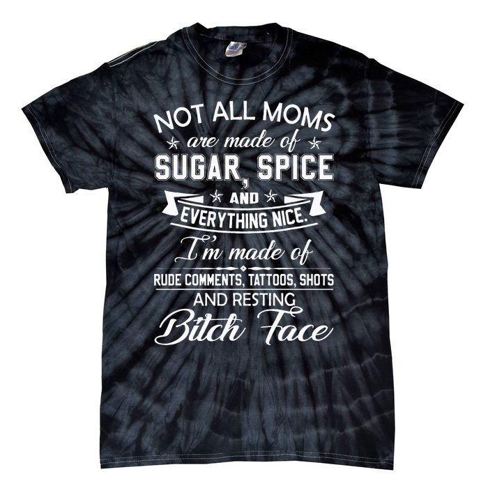 F Bomb Mom With Tattoos Pretty Eyes And Thick Thighs Tie-Dye T-Shirt