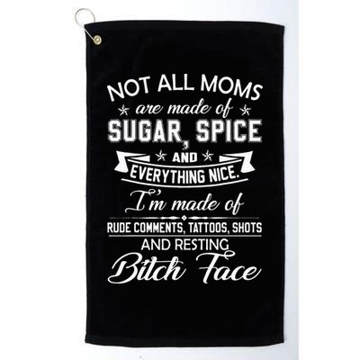 F Bomb Mom With Tattoos Pretty Eyes And Thick Thighs Golf Towel