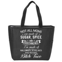 F Bomb Mom With Tattoos Pretty Eyes And Thick Thighs Zip Tote Bag