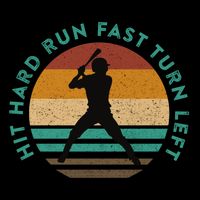 Funny Baseball Meme Quote Saying Hit Hard Turn Left Run Fast Great Gift Wool Snapback Cap