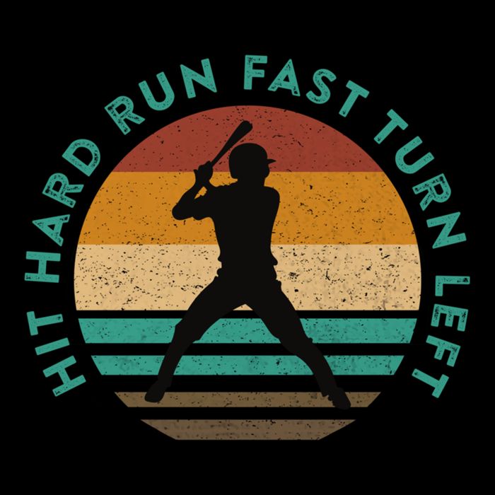 Funny Baseball Meme Quote Saying Hit Hard Turn Left Run Fast Great Gift Wool Snapback Cap