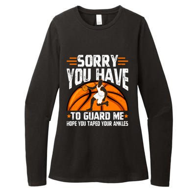 Funny Basketball Mom Dad Basketball Player Gift Womens CVC Long Sleeve Shirt