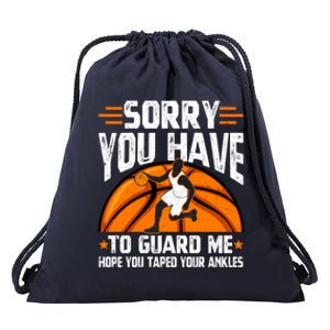 Funny Basketball Mom Dad Basketball Player Gift Drawstring Bag