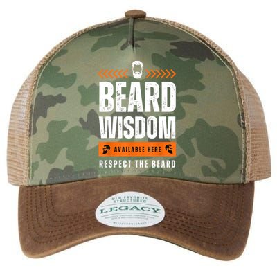 Funny Bearded Man Gift Tee Epic Beard Wisdom Available Here Legacy Tie Dye Trucker Hat