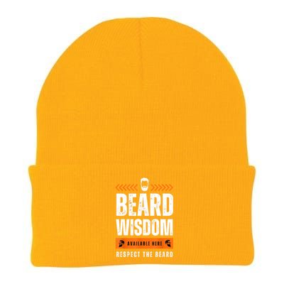 Funny Bearded Man Gift Tee Epic Beard Wisdom Available Here Knit Cap Winter Beanie