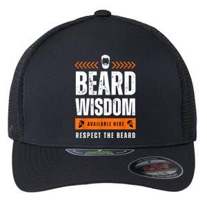 Funny Bearded Man Gift Tee Epic Beard Wisdom Available Here Flexfit Unipanel Trucker Cap