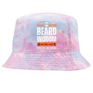 Funny Bearded Man Gift Tee Epic Beard Wisdom Available Here Tie-Dyed Bucket Hat