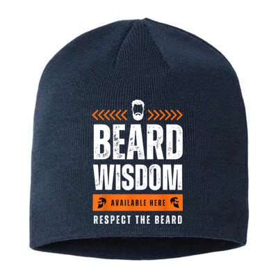 Funny Bearded Man Gift Tee Epic Beard Wisdom Available Here Sustainable Beanie