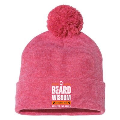 Funny Bearded Man Gift Tee Epic Beard Wisdom Available Here Pom Pom 12in Knit Beanie