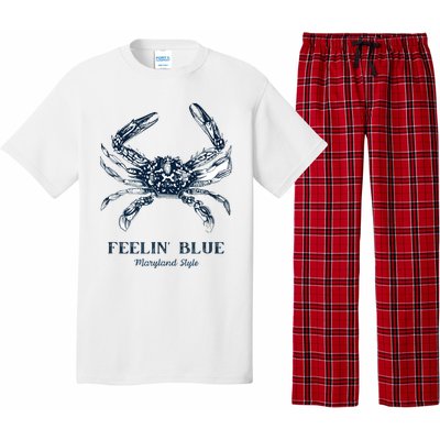 Feelin' Blue Maryland Style Retro Crab Pajama Set