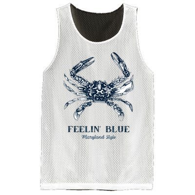 Feelin' Blue Maryland Style Retro Crab Mesh Reversible Basketball Jersey Tank