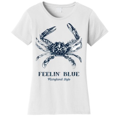 Feelin' Blue Maryland Style Retro Crab Women's T-Shirt