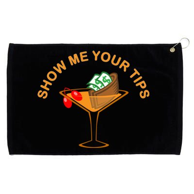 Funny Bartending Mixology Show Me Your Tips Waitress Cool Gift Grommeted Golf Towel