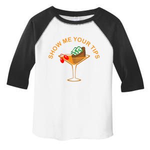 Funny Bartending Mixology Show Me Your Tips Waitress Cool Gift Toddler Fine Jersey T-Shirt