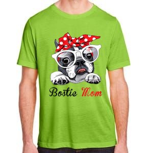 Funny Bostie Mom For Boston Terrier Dogs Lovers Adult ChromaSoft Performance T-Shirt