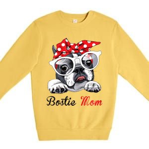 Funny Bostie Mom For Boston Terrier Dogs Lovers Premium Crewneck Sweatshirt