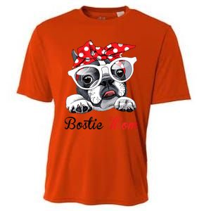 Funny Bostie Mom For Boston Terrier Dogs Lovers Cooling Performance Crew T-Shirt