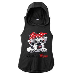 Funny Bostie Mom For Boston Terrier Dogs Lovers Ladies PosiCharge Tri-Blend Wicking Draft Hoodie Tank