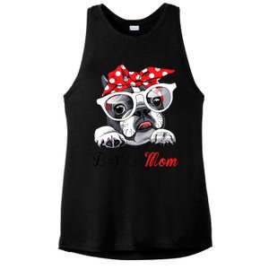 Funny Bostie Mom For Boston Terrier Dogs Lovers Ladies PosiCharge Tri-Blend Wicking Tank