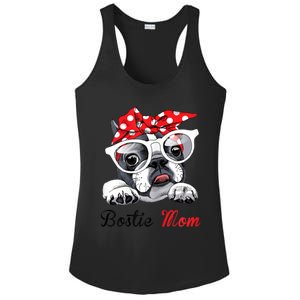 Funny Bostie Mom For Boston Terrier Dogs Lovers Ladies PosiCharge Competitor Racerback Tank