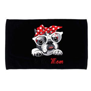 Funny Bostie Mom For Boston Terrier Dogs Lovers Microfiber Hand Towel