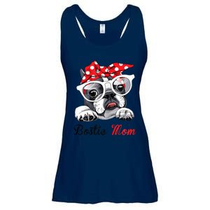 Funny Bostie Mom For Boston Terrier Dogs Lovers Ladies Essential Flowy Tank