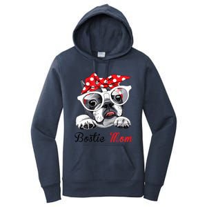 Funny Bostie Mom For Boston Terrier Dogs Lovers Women's Pullover Hoodie