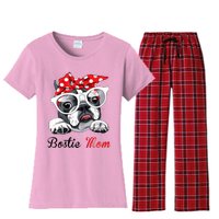 Funny Bostie Mom For Boston Terrier Dogs Lovers Women's Flannel Pajama Set