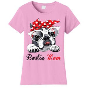 Funny Bostie Mom For Boston Terrier Dogs Lovers Women's T-Shirt