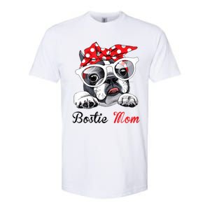 Funny Bostie Mom For Boston Terrier Dogs Lovers Softstyle CVC T-Shirt