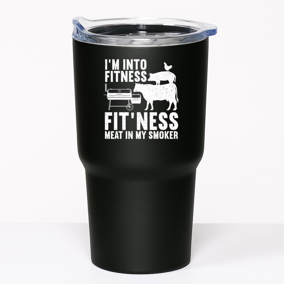 Funny Bbq Meat Smoking Art For Men Women Barbeque Griller Tumbler