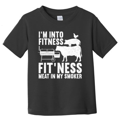 Funny Bbq Meat Smoking Art For Men Women Barbeque Griller Toddler T-Shirt