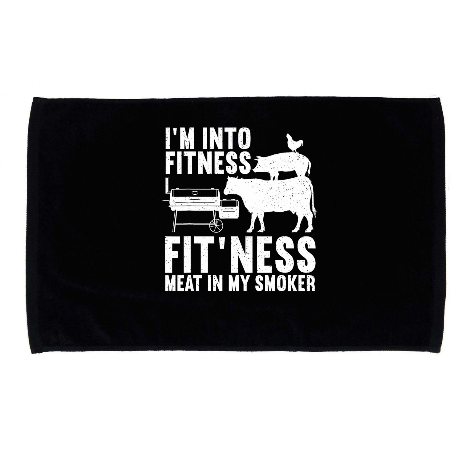 Funny Bbq Meat Smoking Art For Men Women Barbeque Griller Microfiber Hand Towel