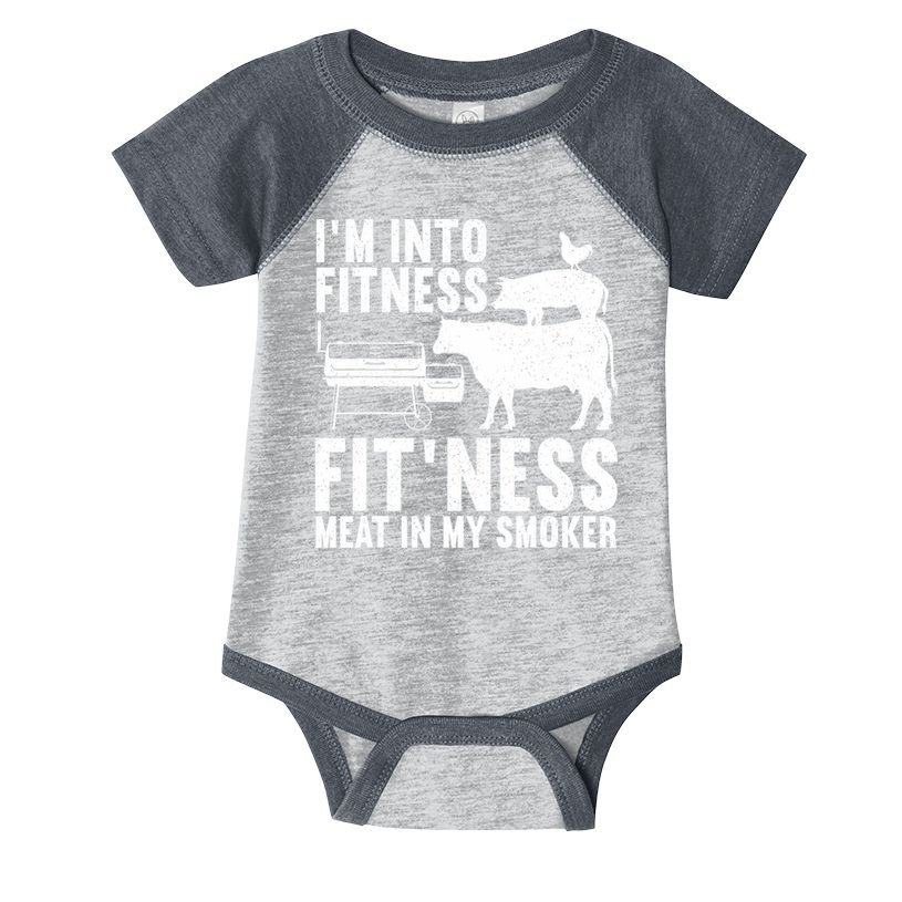 Funny Bbq Meat Smoking Art For Men Women Barbeque Griller Infant Baby Jersey Bodysuit