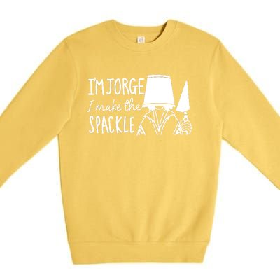 Funny Bruno Madrigal &#34;I'm Jorge, I Make The Spackle&#34; Premium Crewneck Sweatshirt