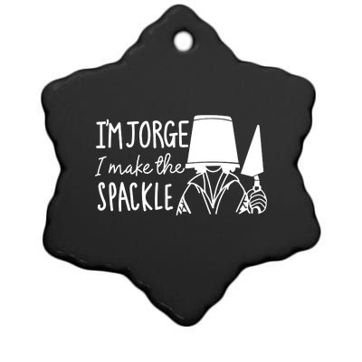 Funny Bruno Madrigal &#34;I'm Jorge, I Make The Spackle&#34; Ceramic Star Ornament