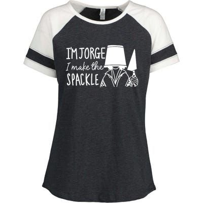 Funny Bruno Madrigal &#34;I'm Jorge, I Make The Spackle&#34; Enza Ladies Jersey Colorblock Tee