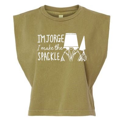 Funny Bruno Madrigal &#34;I'm Jorge, I Make The Spackle&#34; Garment-Dyed Women's Muscle Tee