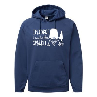 Funny Bruno Madrigal &#34;I'm Jorge, I Make The Spackle&#34; Performance Fleece Hoodie