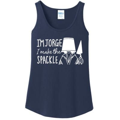 Funny Bruno Madrigal &#34;I'm Jorge, I Make The Spackle&#34; Ladies Essential Tank