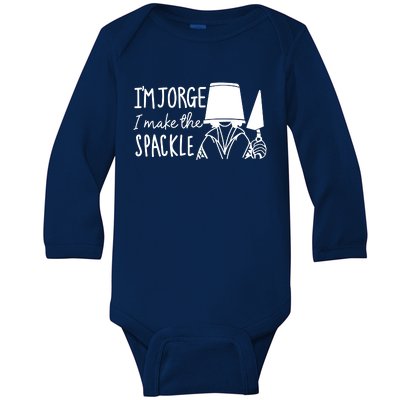 Funny Bruno Madrigal &#34;I'm Jorge, I Make The Spackle&#34; Baby Long Sleeve Bodysuit