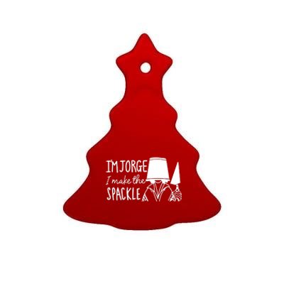 Funny Bruno Madrigal &#34;I'm Jorge, I Make The Spackle&#34; Ceramic Tree Ornament