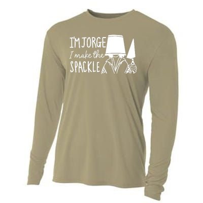 Funny Bruno Madrigal &#34;I'm Jorge, I Make The Spackle&#34; Cooling Performance Long Sleeve Crew