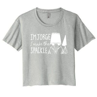 Funny Bruno Madrigal &#34;I'm Jorge, I Make The Spackle&#34; Women's Crop Top Tee