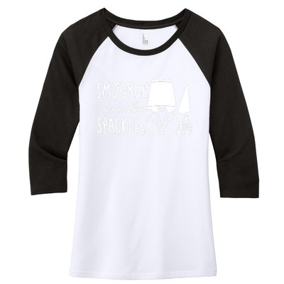 Funny Bruno Madrigal &#34;I'm Jorge, I Make The Spackle&#34; Women's Tri-Blend 3/4-Sleeve Raglan Shirt